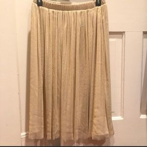 Zara gold shimmer skirt
